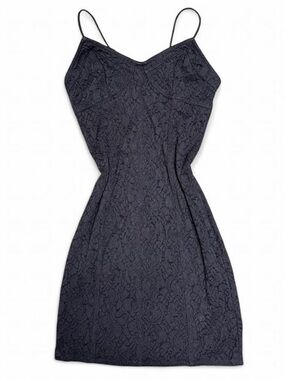 Free People Black Lace Dress with Spaghetti Straps. Fully lined. Size L